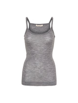 Seamless Basic Woolen Viola | Merinowolle Strap Top Grey Melange