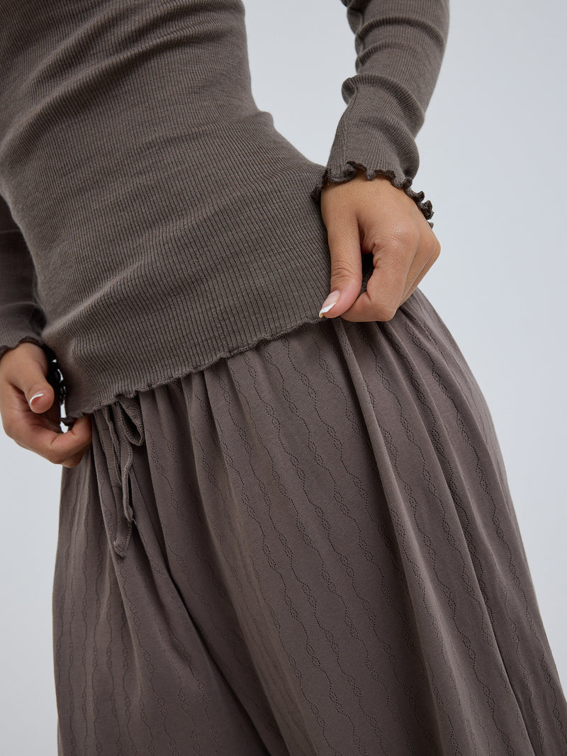 Seamless Basic Wooly Long Sleeve | Wolle Seide Blouse Fungi