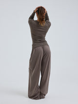 Seamless Basic Wooly Long Sleeve | Wolle Seide Blouse Fungi