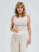 Wooly Tank | Wolle Seide - Off-White