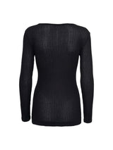 Seamless Basic Alma | Seide L/S T-Shirt Black