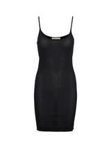Seamless Basic Elena | Seide Slip Dress Black