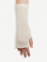 Seamless Basic Mano | Merinowolle Wrist warmer Off-White