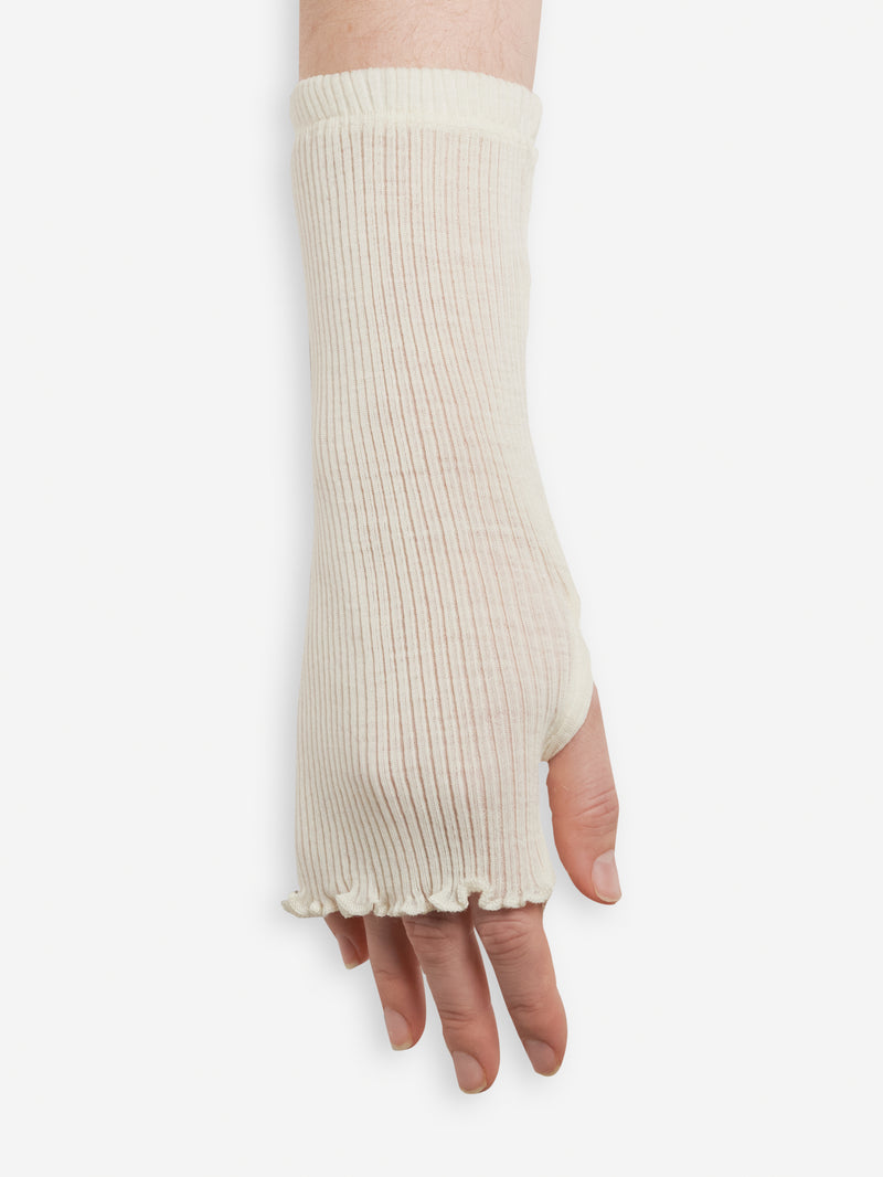 Seamless Basic Mano | Merinowolle Wrist warmer Off-White
