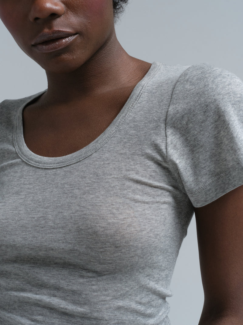 Seamless Basic Roseanna | Baumwolle S/S T-Shirt Grey Melange