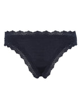 Seamless Basic Silky Tanga | Seide 2-pack Panties Navy