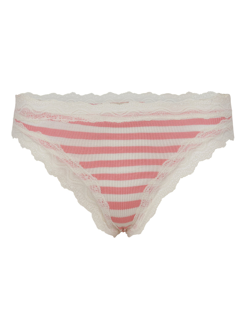 Seamless Basic Silky Tanga | Seide 2-pack Panties Pink/Off-White