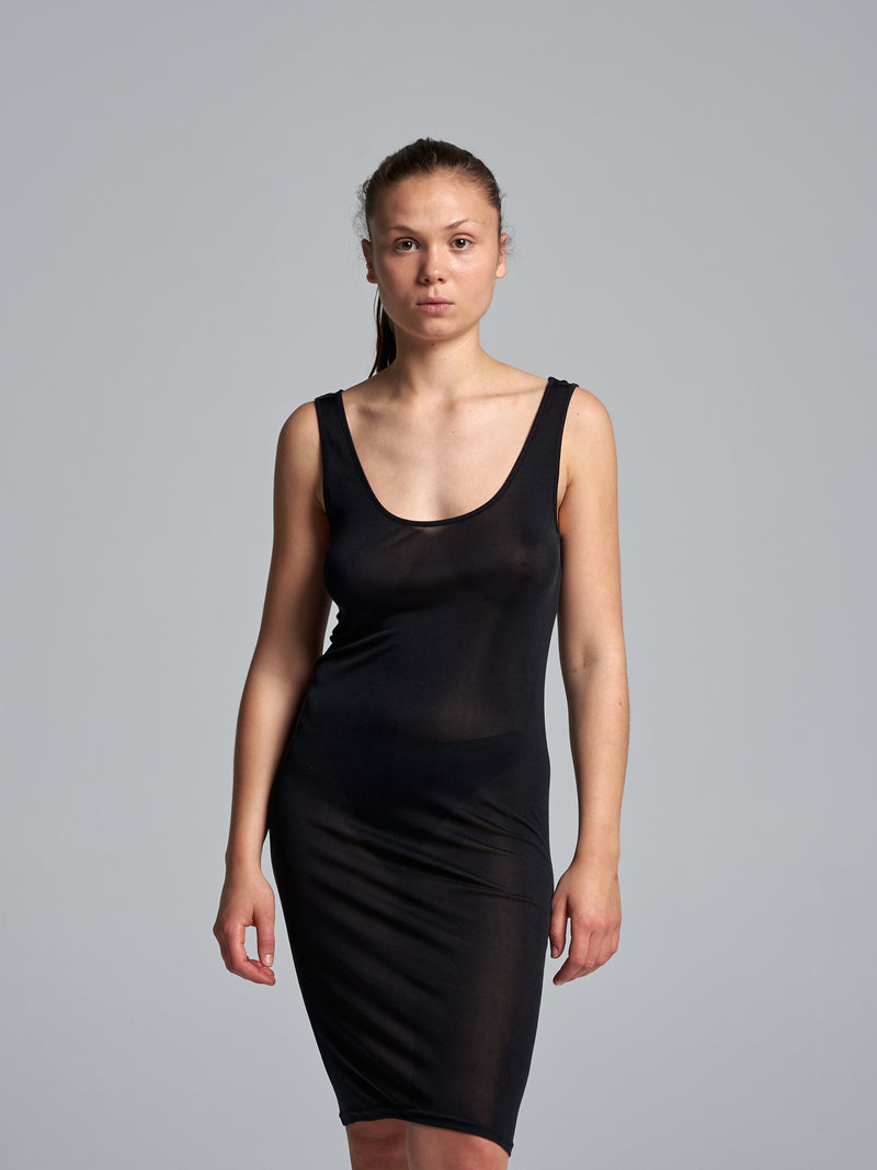 Seamless Basic Sporty Slip Dress | Seide Slip Dress Black